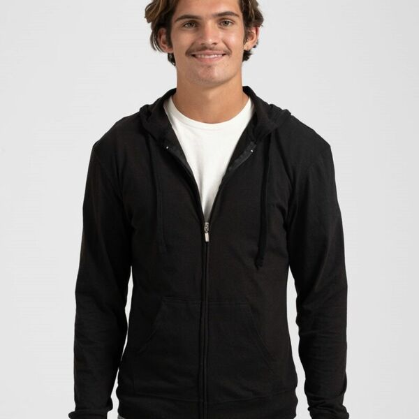 Beach Full-Zip Hooded Long Sleeve T-Shirt Thumbnail