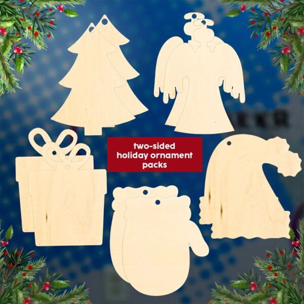 Double-Sided Wood Sublimation Christmas Ornaments Thumbnail