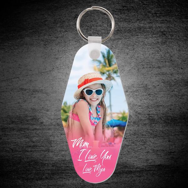 Blank White Sublimatable Vintage Keychain Thumbnail