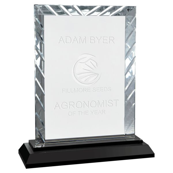 7" Rectangle Accent Glass on Base Thumbnail