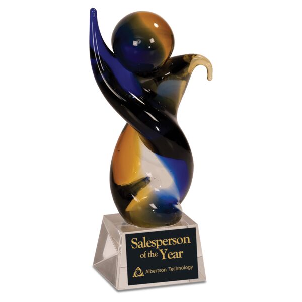 7 3/4" Twisted Body Art Glass Thumbnail