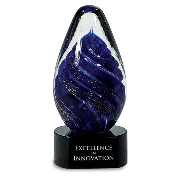 6 1/2" Tear Drop Art Glass Thumbnail