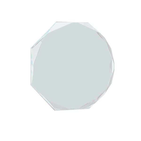 7" x 7 3/4" Octagon Series Jade Acrylic Award Upright Only Thumbnail