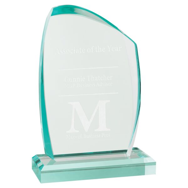 5 1/2" x 9 1/4" Tidal Series Jade Acrylic Award Thumbnail