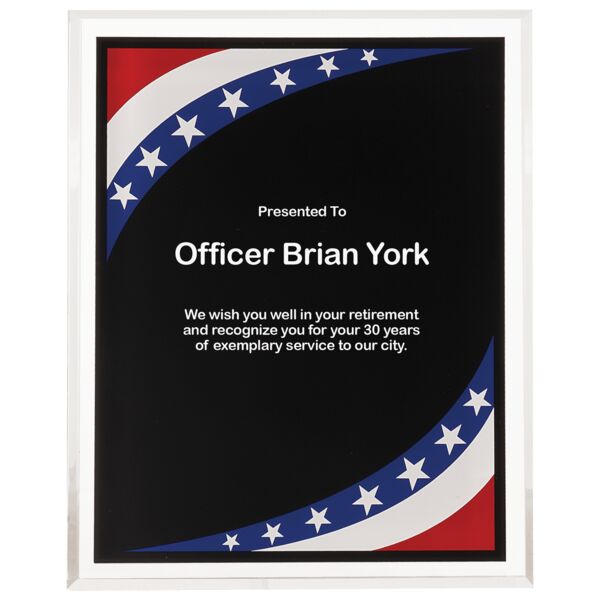 8" x 10" Stars & Stripes Border -Plaq Acrylic Thumbnail