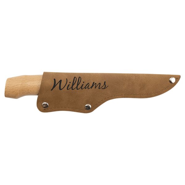 Bison River 4" Fillet Knife with Wood Handle and Leather Sheath Thumbnail
