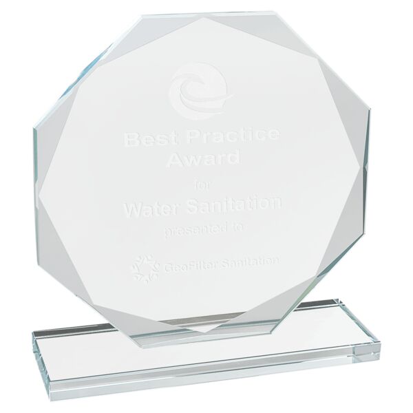 6 1/2" Octagon Glass Award Thumbnail