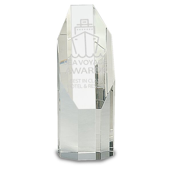 6" Octagon Slant-Top Crystal Tower Thumbnail