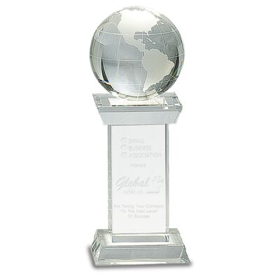 8" Crystal Globe on Tower Thumbnail