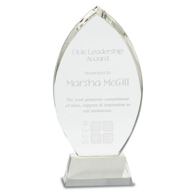 10 1/4" Crystal Oval on Base Thumbnail