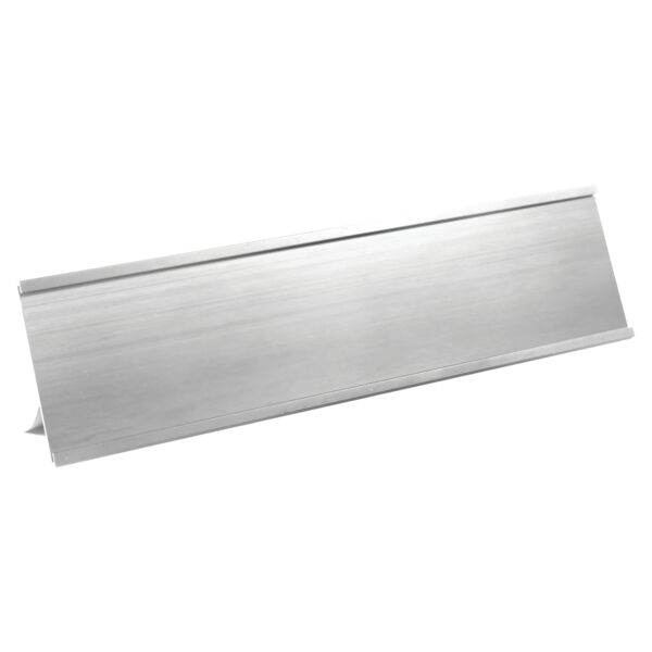 2" x 12", Shiny , Kota Pro Aluminum Desk Holder, Fits 1/16" Thick Plastic Insert Thumbnail