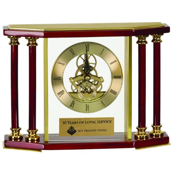 7 1/4" Executive 4-Pillar & Piano Finish Clock Thumbnail