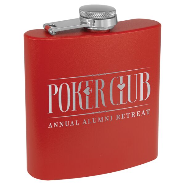 6 oz. Matte Powder Coated Laserable Flask Thumbnail