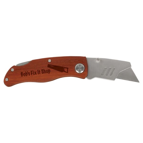 4" Wood Handle Utility Knife Thumbnail