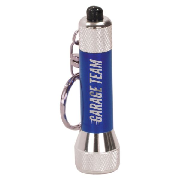 2 3/4" -5 LED Laserable Flashlight with Keychain Thumbnail