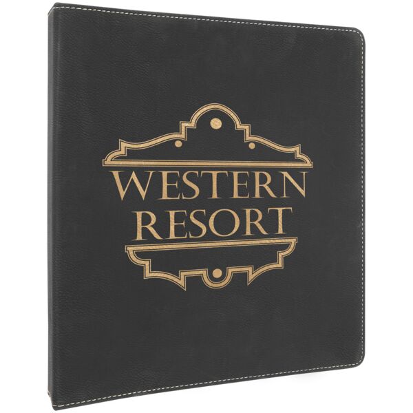 10 1/2" x 11 1/2" Laserable Leatherette 3 Ring Binder with 1" Slant D Rings Thumbnail