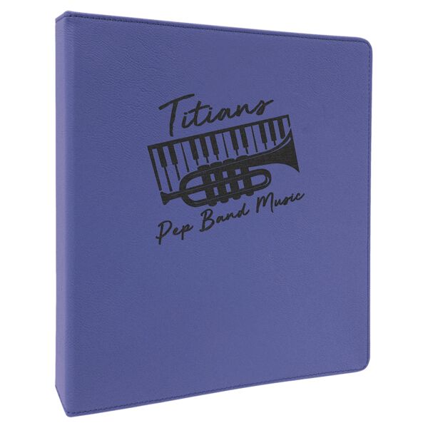 10 1/2" x 11 1/2" / Laserable Leatherette 3 Ring Binder with 1" Slant D Rings Thumbnail