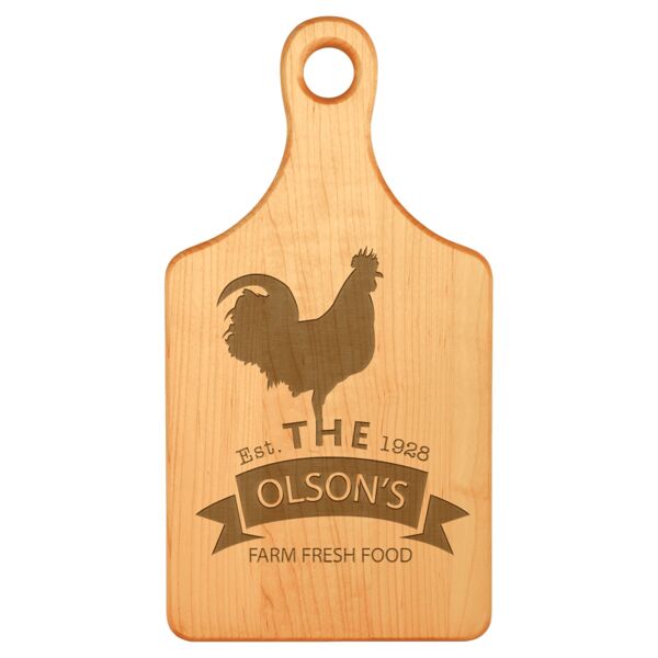 13 1/2" x 7" Paddle Shaped Cutting Board Thumbnail