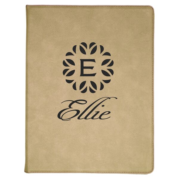 9 1/2" x 12" Laserable Leatherette Portfolio with Notepad Thumbnail