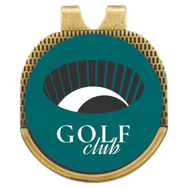Antique Hat Clip with Sublimatable Golf Ball Marker Thumbnail