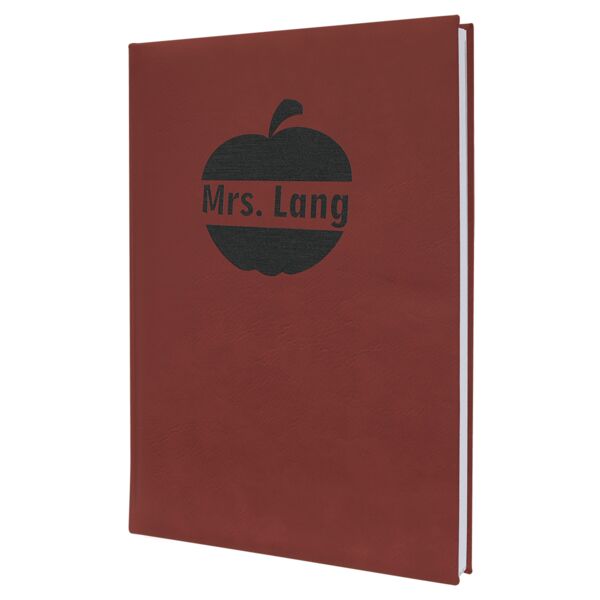 7" x 9 3/4" Rose Laserable Leatherette Journal with Lined Notepad Thumbnail