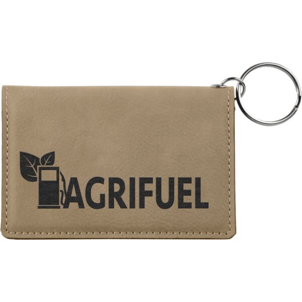 4 1/4" x 3" Laserable Leatherette Keychain ID Holder Thumbnail