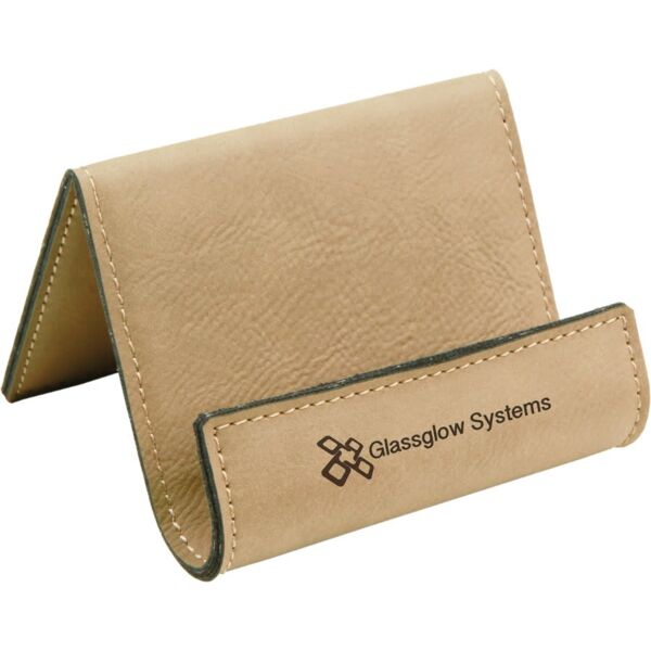 3 1/2" x 2 1/2" Laserable Leatherette Holder Easel Thumbnail