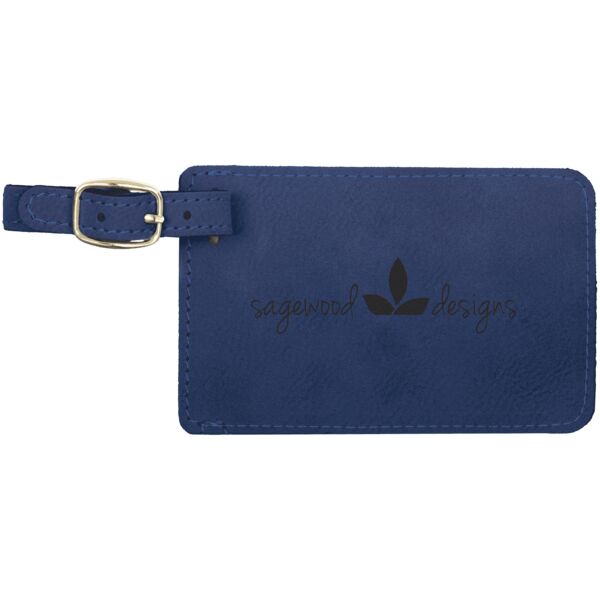 4 1/4" x 2 3/4" / Laserable Leatherette Luggage Tag Thumbnail