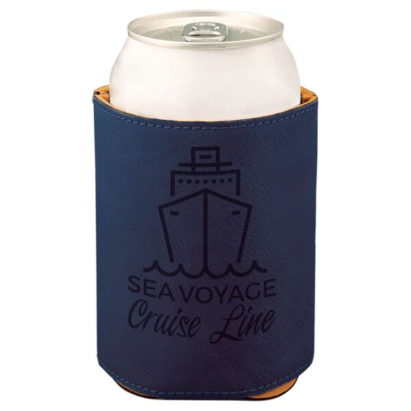 3 3/4" / Laserable Leatherette Beverage Holder Thumbnail