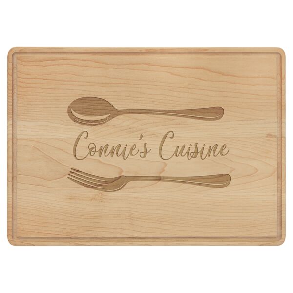 13 3/4" x 9 3/4" Cutting Board with Drip Ring Thumbnail
