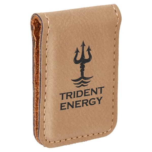 1 3/4" x 2 1/2" Laserable Leatherette Money Clip Thumbnail