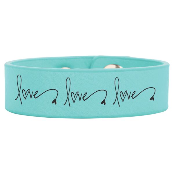 8 1/2" x 3/4" Laserable Leatherette Youth Cuff Bracelet Thumbnail