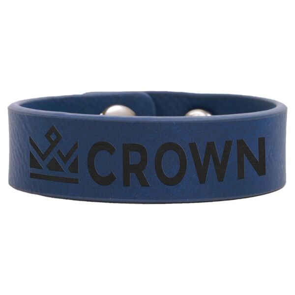 8 1/2" x 3/4" / Laserable Leatherette Youth Cuff Bracelet Thumbnail