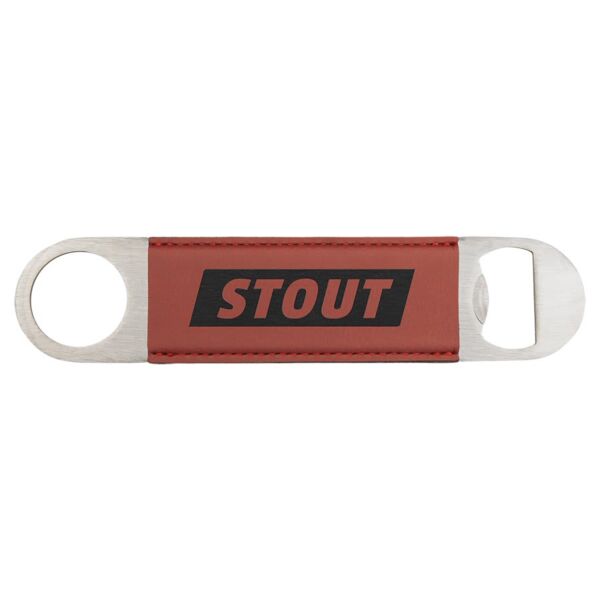 1 1/2" x 7" Rose Laserable Leatherette Bottle Opener Thumbnail