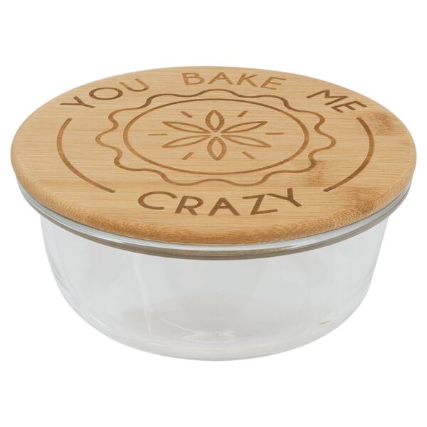 21 oz. Round Glass Container with Lid Thumbnail