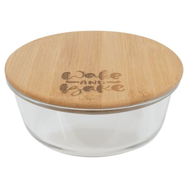 32 oz. Round Glass Container with Lid Thumbnail