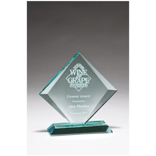 8 5/8" x 8 5/8" Diamond Series Glass Award Thumbnail