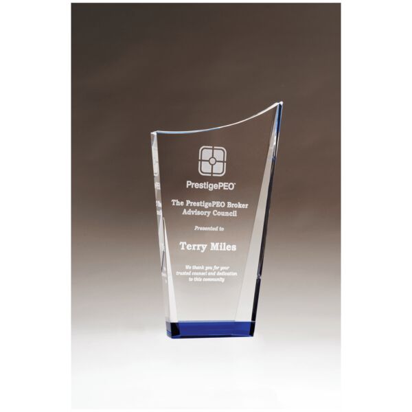 5 1/8" x 8 7/8" Contemporary Series Crystal with Cry stal Bottom Thumbnail