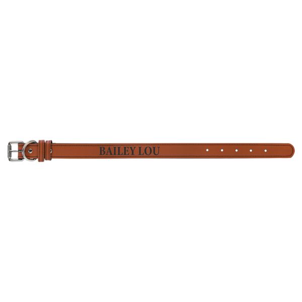 Small 15" x 3/4" Laserable Leatherette Dog Collar Thumbnail