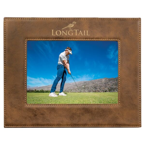 5" x 7" Rustic/ Laserable Leatherette Photo Frame Thumbnail