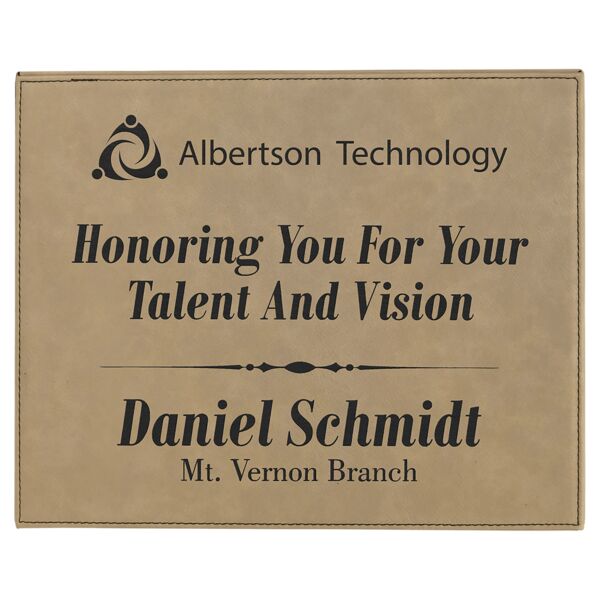 10 1/2" x 13" Laserable Leatherette Plaque Thumbnail