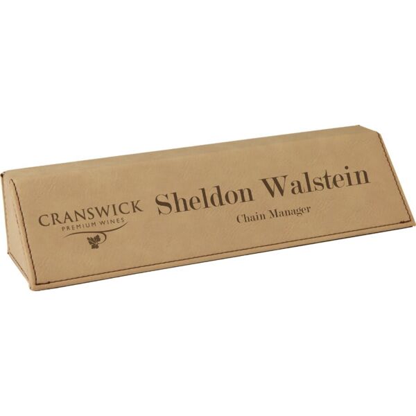 8 1/2" Laserable Leatherette Desk Wedge Thumbnail