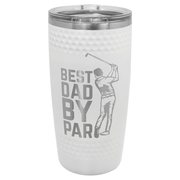 Polar Camel 20 oz. Golf Tumbler - Smooth Center with Dimples and Slider Lid Thumbnail