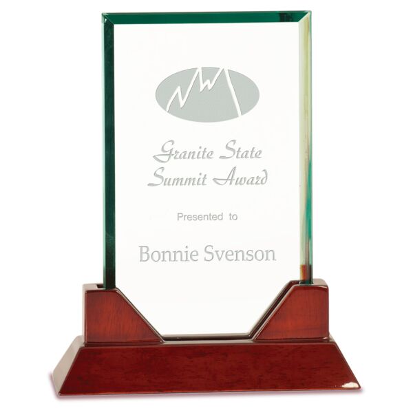 8 3/4" Rectangle Prestige Glass with Piano Finish Base Thumbnail