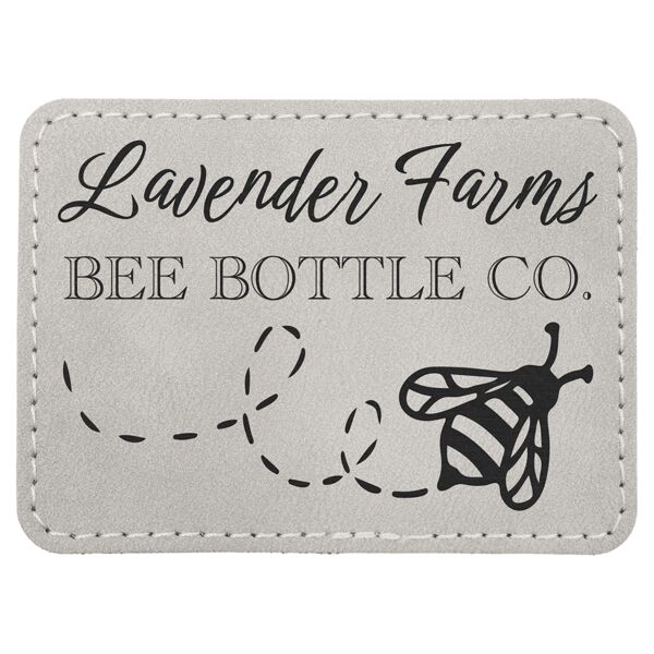 3 1/2" x 2 1/2" Light Premier Laserable Leatherette Rectangle Patch with Kota Pro Adhesive - Creekside Collection Thumbnail