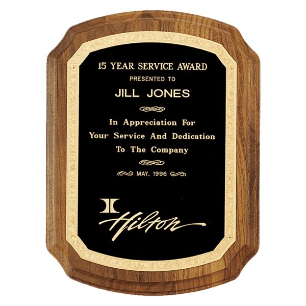 7" x 8" American Plaque with Florentine Border Design LaserFX Plate Thumbnail