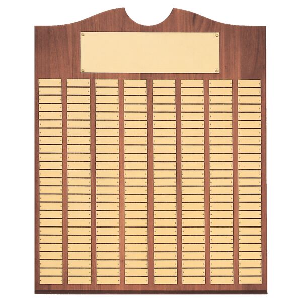 20" x 30"/Plates 7/8" x 2 3/4" American 150 Plate Perpetual Plaque with Brushed Brass Plates Thumbnail