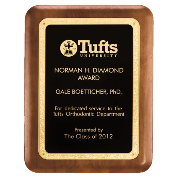 7" x 8" American Plaque with Textured LaserFX Plate with Florentine Border Thumbnail