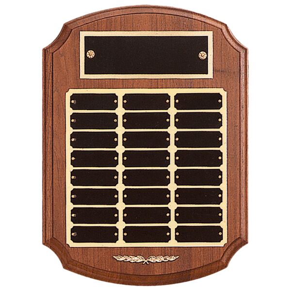 11" x 15" American 24 Plate Perpetual Plaque with Laserable Brass Plates/ Trim Thumbnail