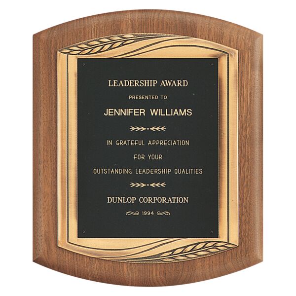 11 1/2" x 14" American Plaque with Antique Finish Frame Casting and Laserable Brass Personalization Plate Thumbnail